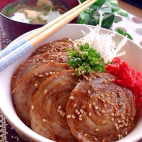豚バラスライスチャーシュー丼